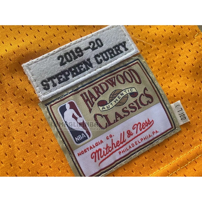 Maglia
 Stephen Curry NO 30 Golden State Warriors Mitchell & Ness 2019-20 Giallo
